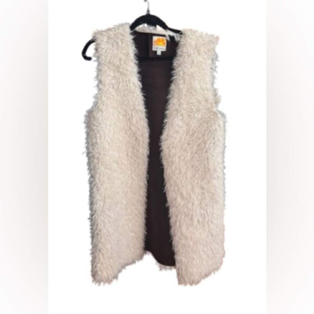 CC California L faux shearling boho vest